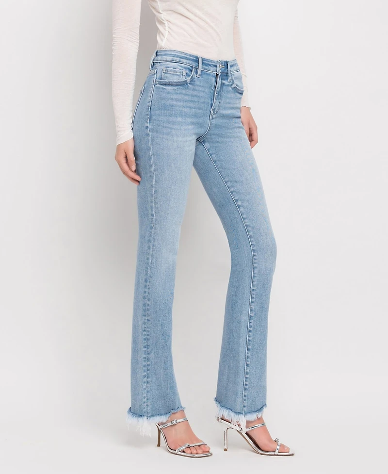 Flying Monkey Women's High Rise Mini Bootcut Jeans