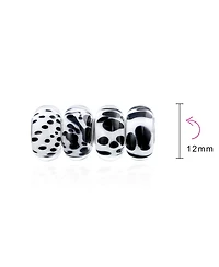 Bling Jewelry Mixed Set of 4 Sterling Silver Core Murano Glass Charm Beads Bracelets