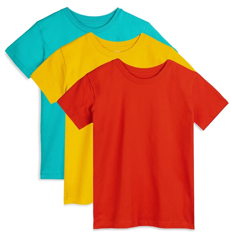 Mightly Kids 3pk Fair Trade Organic Cotton Classic Fit Tees