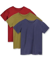 Mightly Kids 3pk Fair Trade Organic Cotton Classic Fit Tees
