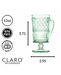Godinger Claro Footed Mug, Set of 4
