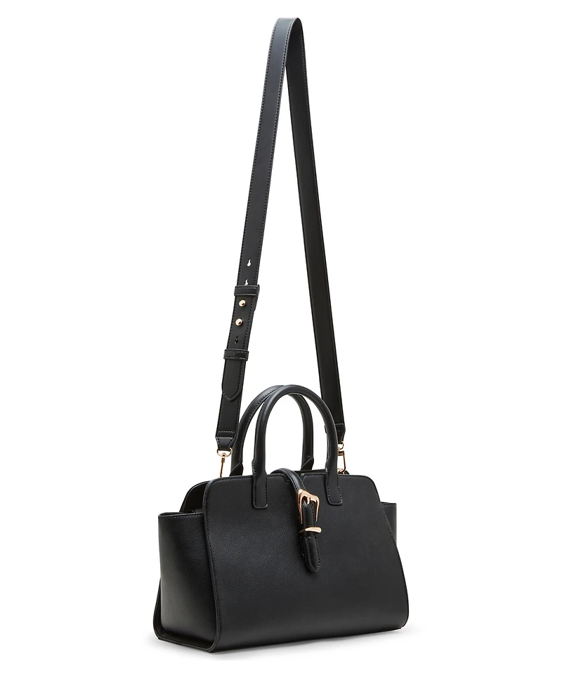 Anne Klein Sculpted Buckle Medium Satchel Bag