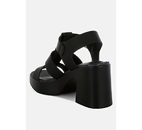 Avalon Chunky Pin Buckle Platform Heels Women