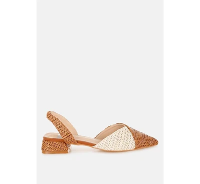 Kinjay Pointy Toe Slingback Sandals