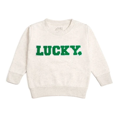 Sweet Wink Toddler Boys Lucky Varsity Patch St. Patrick's Day Sweatshirt
