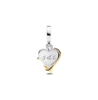 Pandora Engravable Heart and Arrow Double Dangle Charms