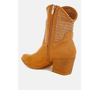 Bimmy Woven Pointy Western Boots