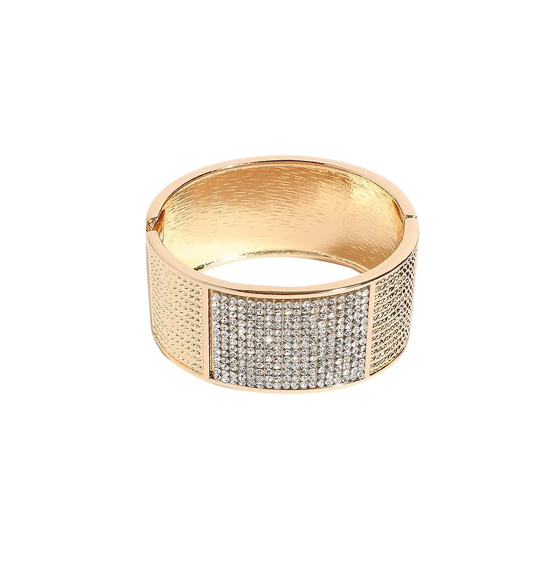 Embellished Cluster Cuff Bracelet