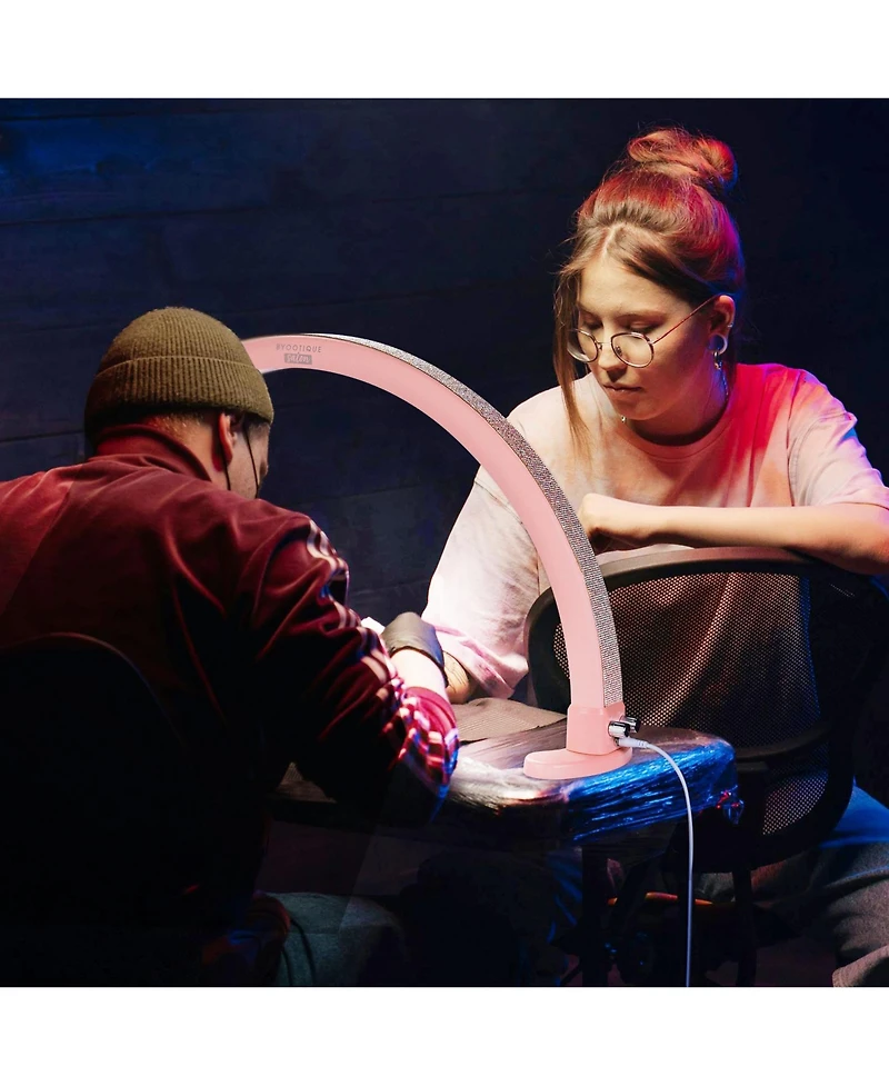 Byootique Nail Desk Lamp Half Moon Light 3360LM 48W Nail Tech Lamp Lash Light Adjustable Manicure Beauty Salon Home Spa