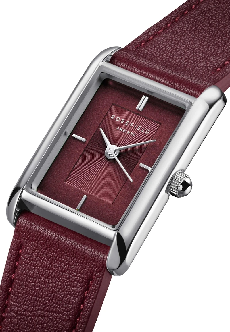Rosefield Heirloom Women's Burgundy Leather Watch 30.6mm