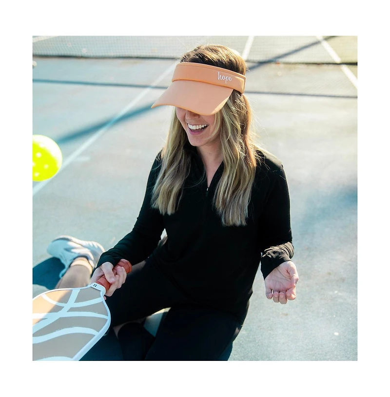 Women's Adjustable Band Sport Visor - Light Orange