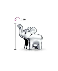 Bling Jewelry Lucky Zoo Animal Charm Bead Trunk Up Elephant Sterling Silver Bracelets