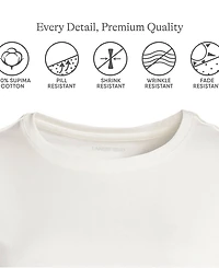 Lands' End Women's Supima Cotton Relaxed Long Sleeve Crew Neck T-Shirt