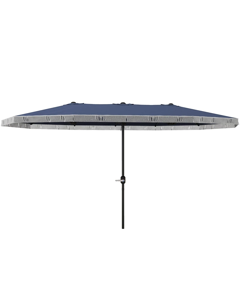 Outsunny 15ft UPF30+ Extra Large Patio Umbrella Market Umbrella, Dark