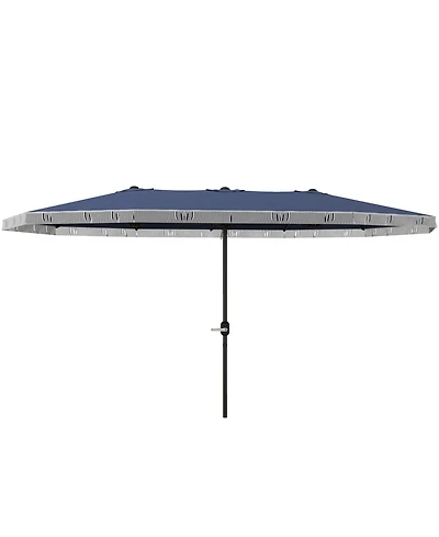Outsunny 15ft UPF30+ Extra Large Patio Umbrella Market Umbrella, Dark