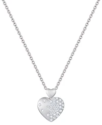 Diamond Scatter Pave Cluster Double Heart 18" Pendant Necklace (1/2 ct. t.w.) in Sterling Silver or 14k Gold-Plated Sterling Silver