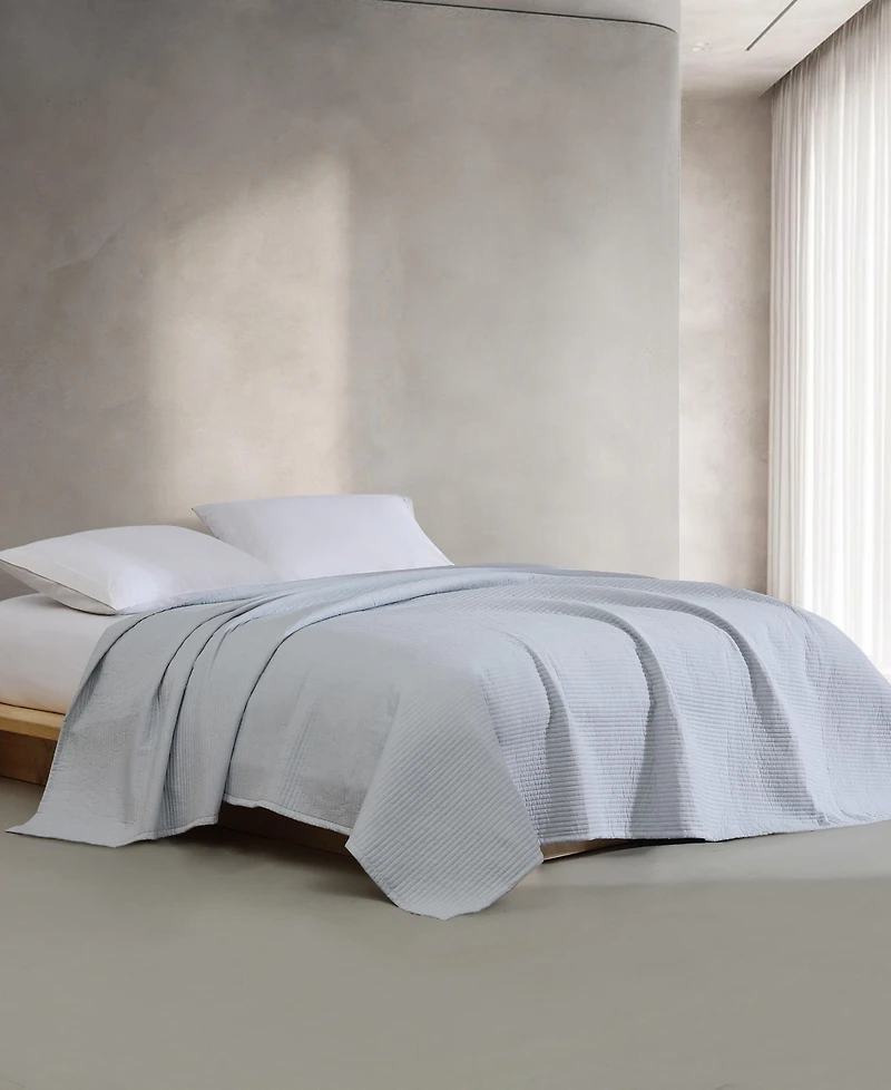 Closeout! Calvin Klein Mini Channel Stitch Solid 3-Pc. Quilt Set