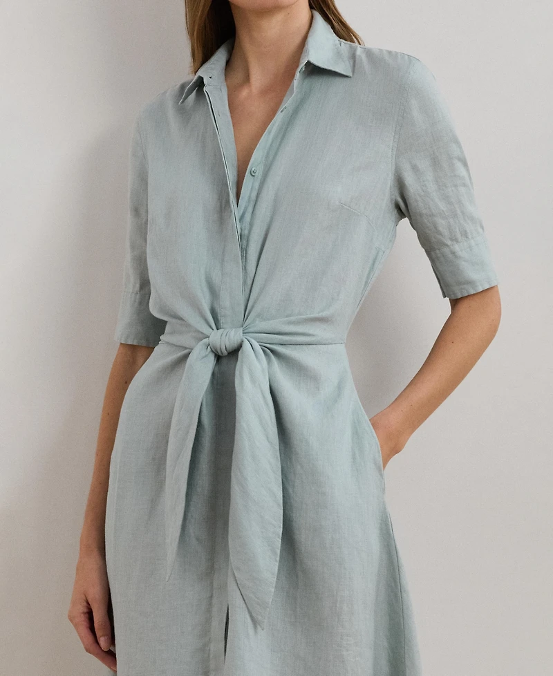 Lauren Ralph Women's Linen Shirtdress