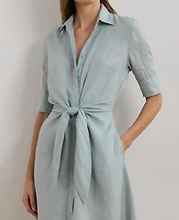 Lauren Ralph Women's Linen Shirtdress
