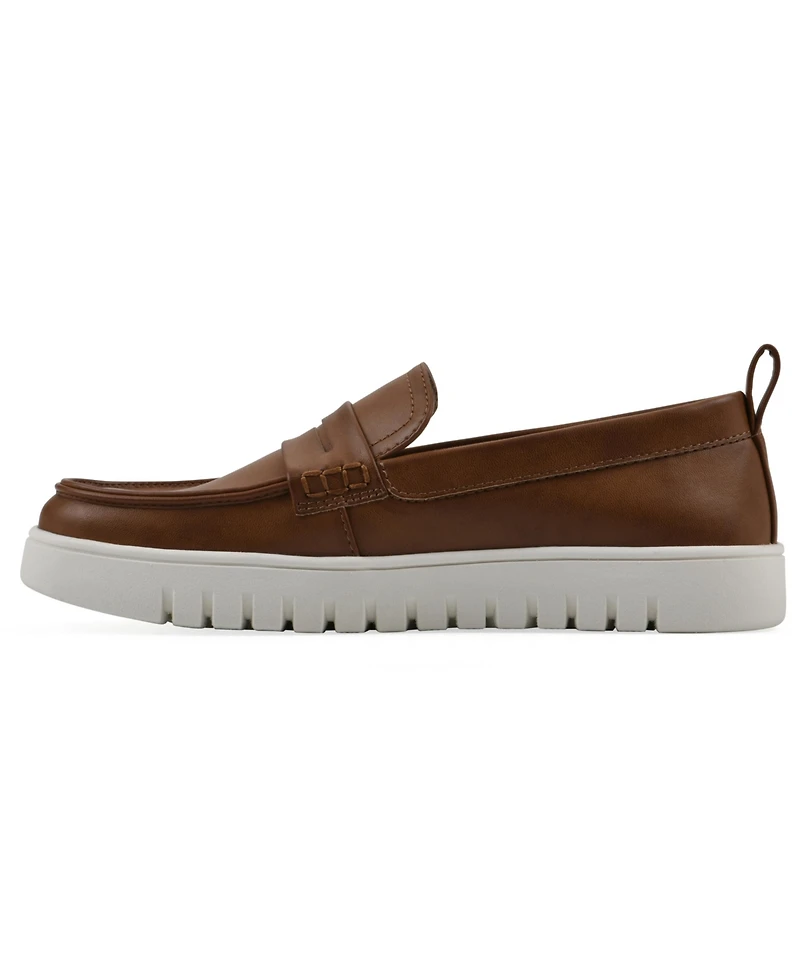 White Mountain Women's Nonna Round Toe Penny Loafers