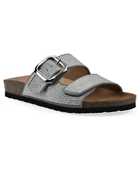 White Mountain Women's Granitas Round Toe Flat Sandals