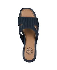 White Mountain Women's Milled Round Toe Dress Sandals