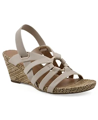 White Mountain Women's Ataps Round Toe Wedge Sandals