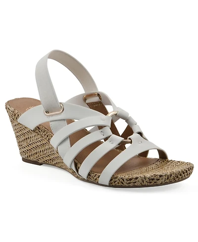 White Mountain Women's Ataps Round Toe Wedge Sandals