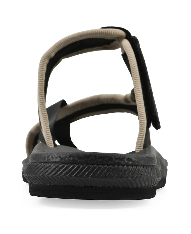 White Mountain Women's Basket Round Toe Flat Sandals