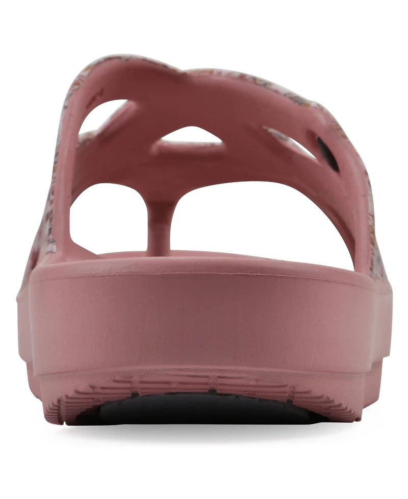 White Mountain Women's Rip Round Toe Flat Sandals