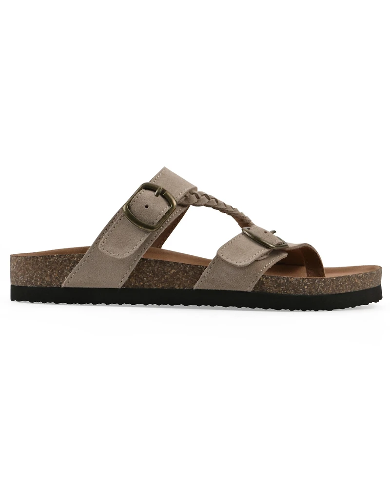 White Mountain Women's Hammy Round Toe Flat Sandals