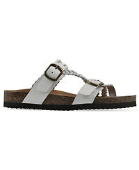 White Mountain Women's Haziest Round Toe Flat Sandals