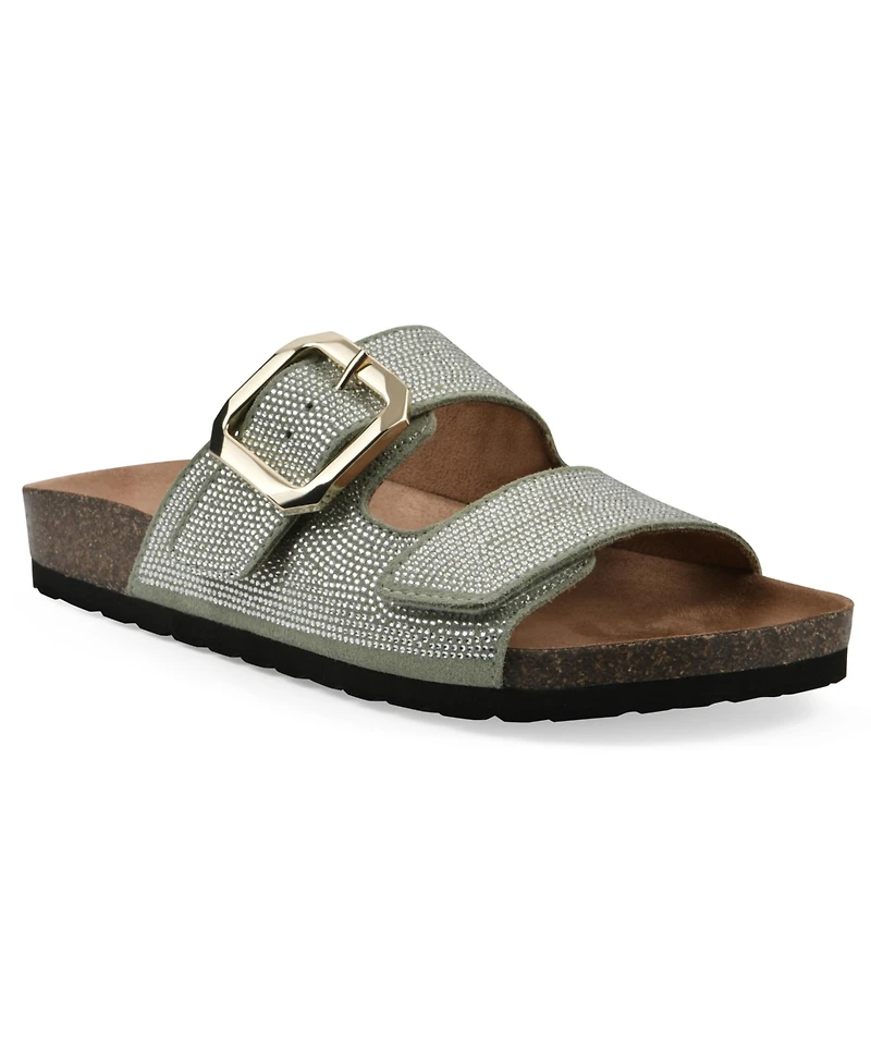 White Mountain Women's Granitas Round Toe Flat Sandals