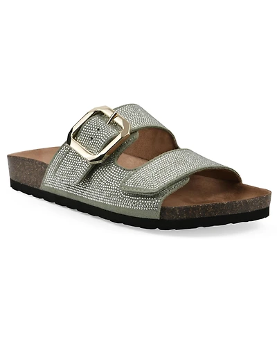 White Mountain Women's Granitas Round Toe Flat Sandals