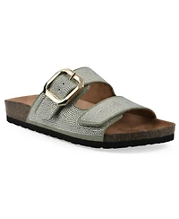 White Mountain Women's Granitas Round Toe Flat Sandals