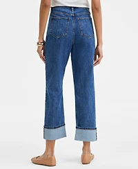 On 34th Women's High-Rise Cuffed Straight-Leg Jeans, Exclusively at Macy's