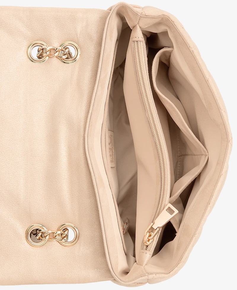 I.n.c. International Concepts Ajae Champagne Pearlized Quilted Shoulder Bag, Exclusively at Macy's