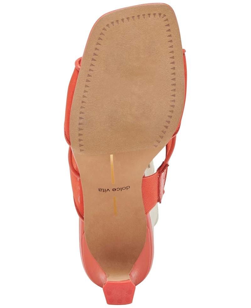 Dolce Vita Women's Gitel Crossband Slide High Heel Dress Sandals