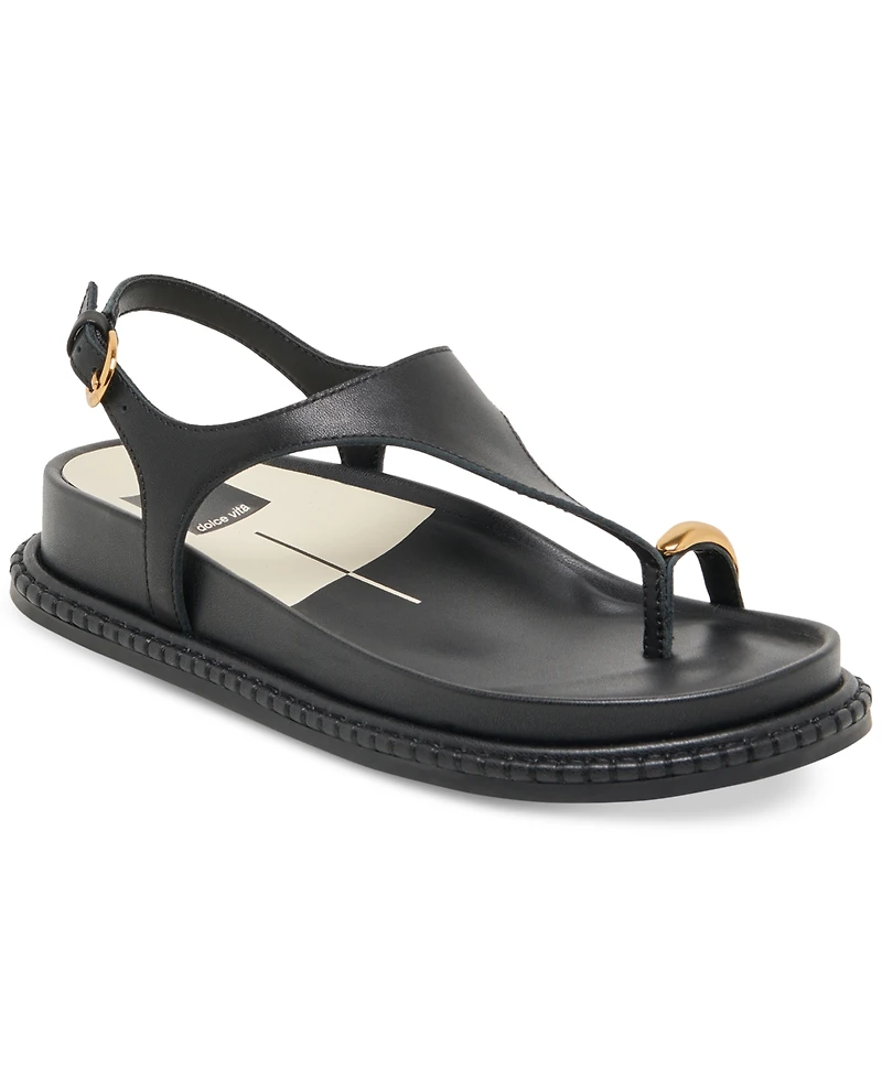Dolce Vita Women's Stefan Toe Ring Thong Jewelry Footbed Flat Sandals