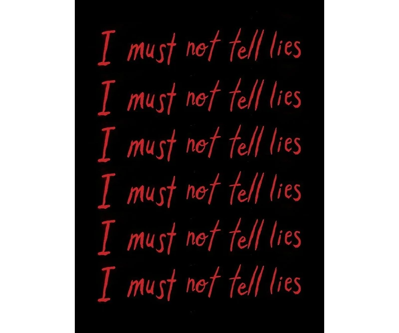 Harry Potter Men's I Must Not Tell Lies Repeated Text Black T-shirt-xl