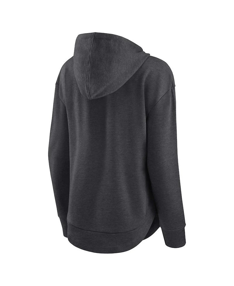 Fanatics Women's Heather Charcoal Carolina Panthers Set To Fly Pullover Hoodie