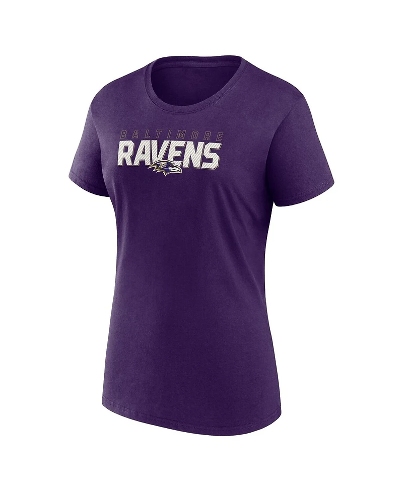 Logo Athletic Women's Purple Baltimore Ravens Lean T-Shirt
