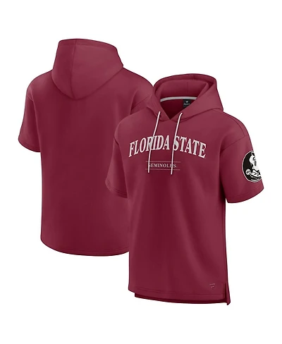 Fanatics Men's Garnet Florida State Seminoles Ready Short Sleeve Pullover Hoodie
