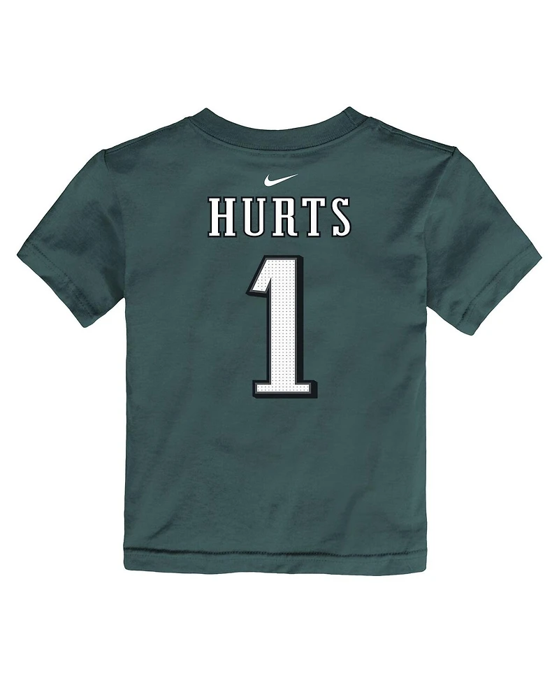 Nike Toddler Jalen Hurts Midnight Green Philadelphia Eagles Player Name Number T-Shirt