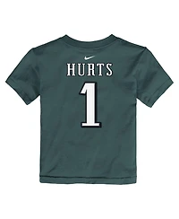Nike Toddler Jalen Hurts Midnight Green Philadelphia Eagles Player Name Number T-Shirt