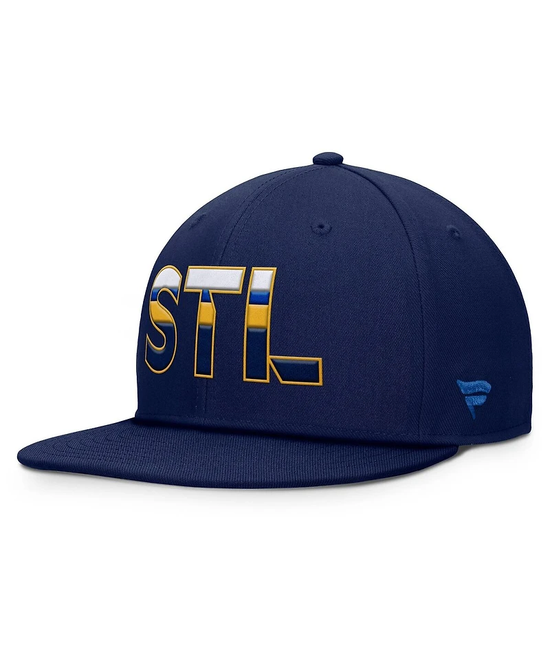 Fanatics Men's Navy St. Louis Blues Authentic Pro Rink Snapback Hat