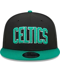 New Era Men's Black/Green Boston Celtics Jersey Hook Statement Edition 9FIFTY Snapback Hat