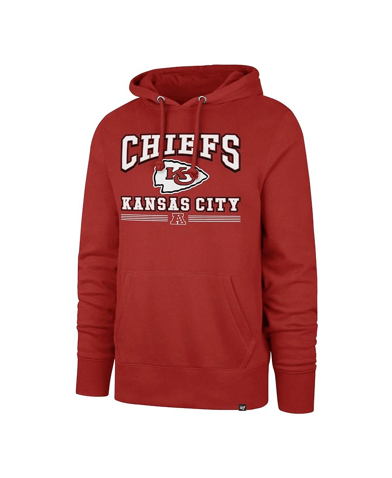 '47 Brand Men's Red Kansas City Chiefs Packed House Headline Pullover Hoodie