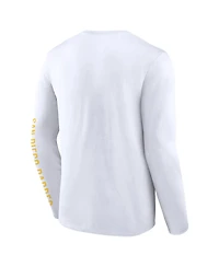 Fanatics Men's White San Diego Padres Press Box Long Sleeve T-Shirt
