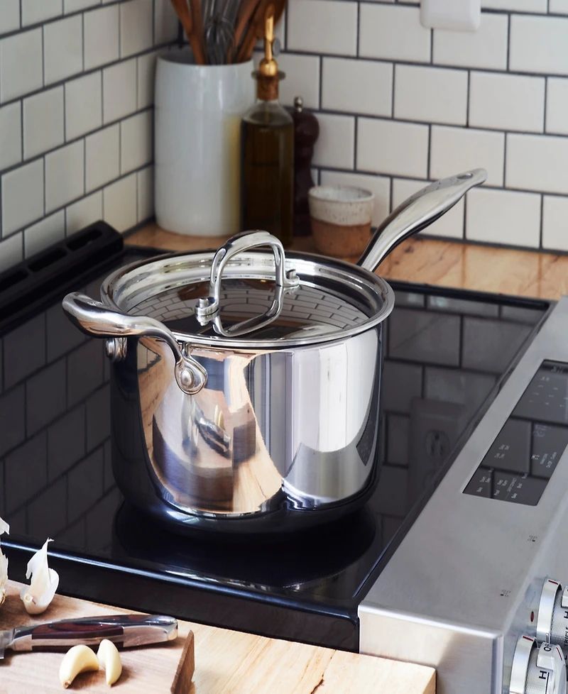 Heritage Steel Titanium Series Fully Cladded 4-Quart Saucepan with Lid